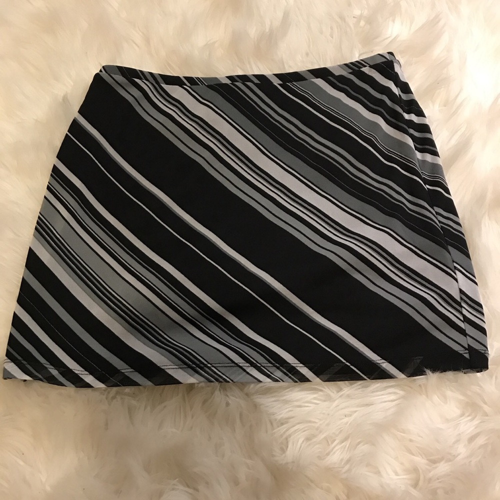 Express striped mini skirt